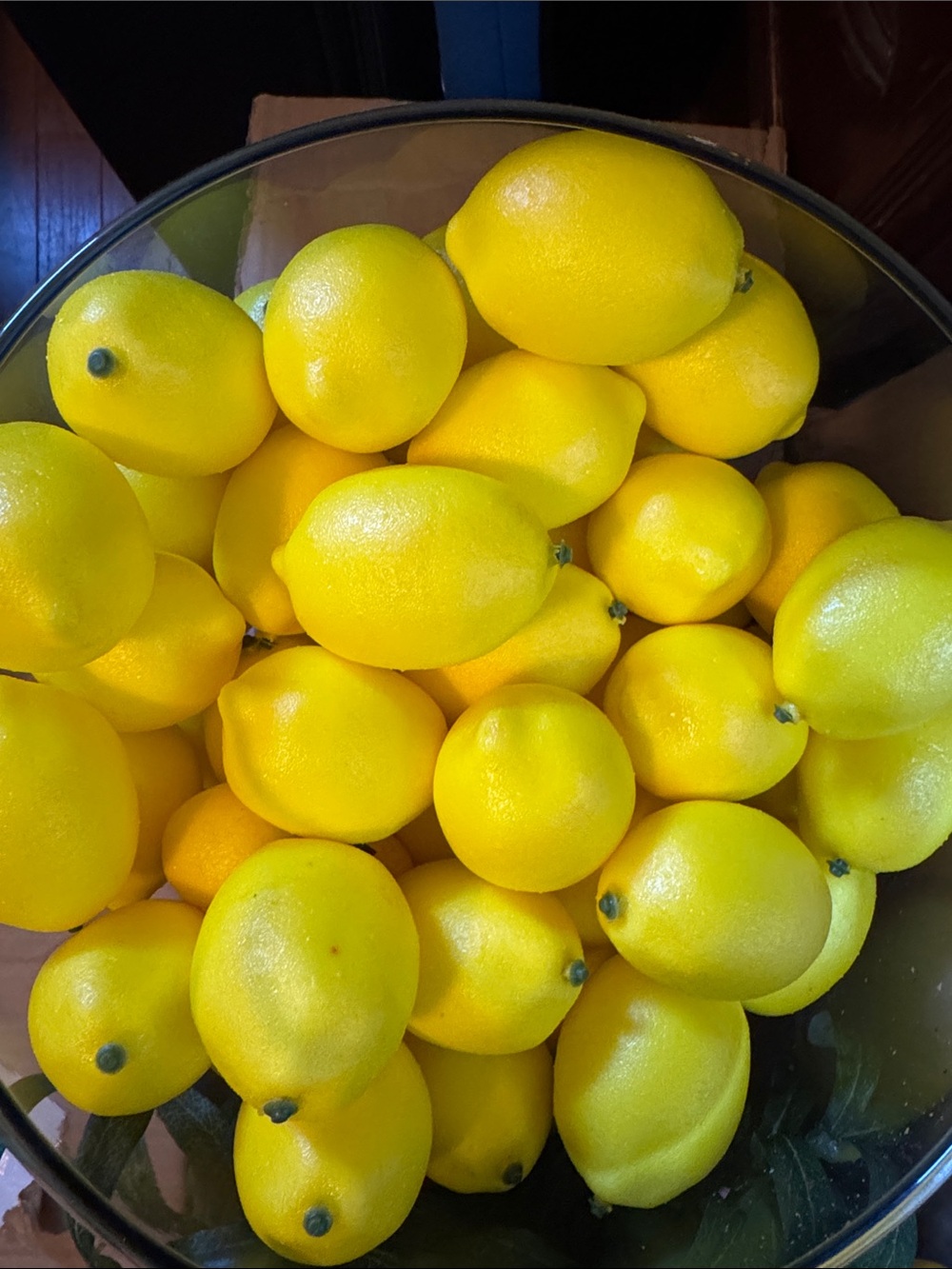 Yellow Faux Lemon Bowl Filler - Realistic Decorative Lemons